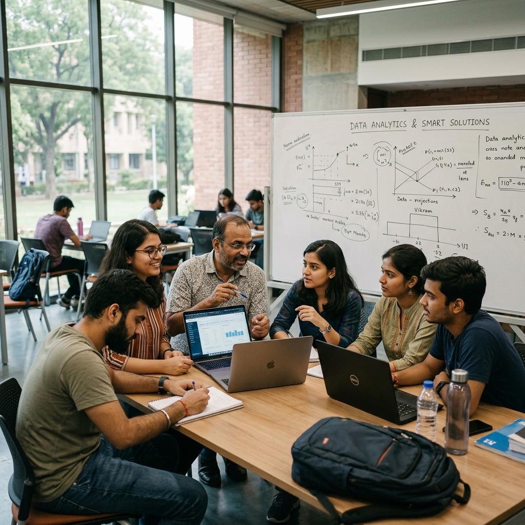 Students and professionals collaborating in an open educational lab environment